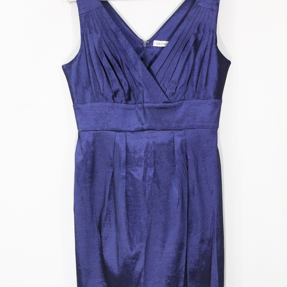 Calvin Klein Elegant Dress Women sz 12 Formal wear wedding blue NYE holiday - Picture 5 of 8